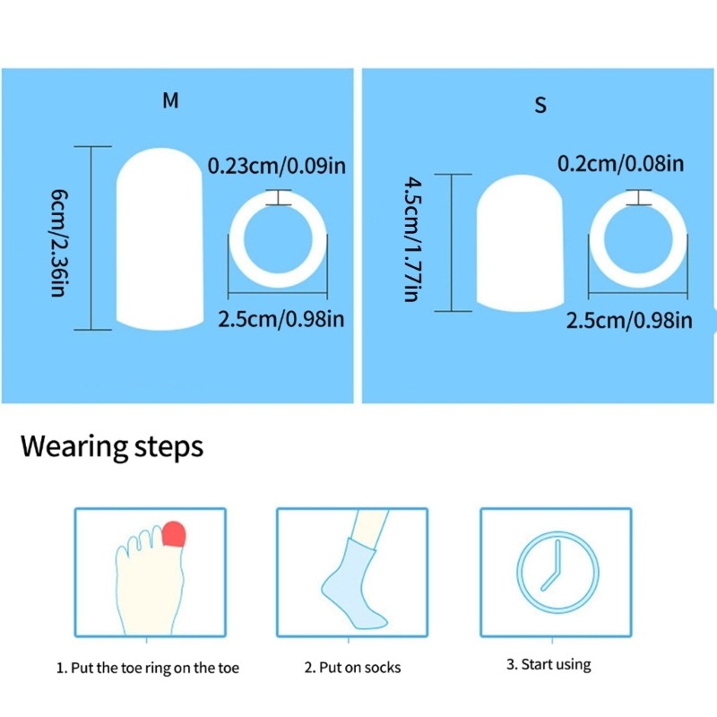 FL Gel Mũi Mũ Bảo Vệ Ngón Chân Đệm Ngón Chân Tay Để Cung Cấp Cứu Trợ Từ Ngô