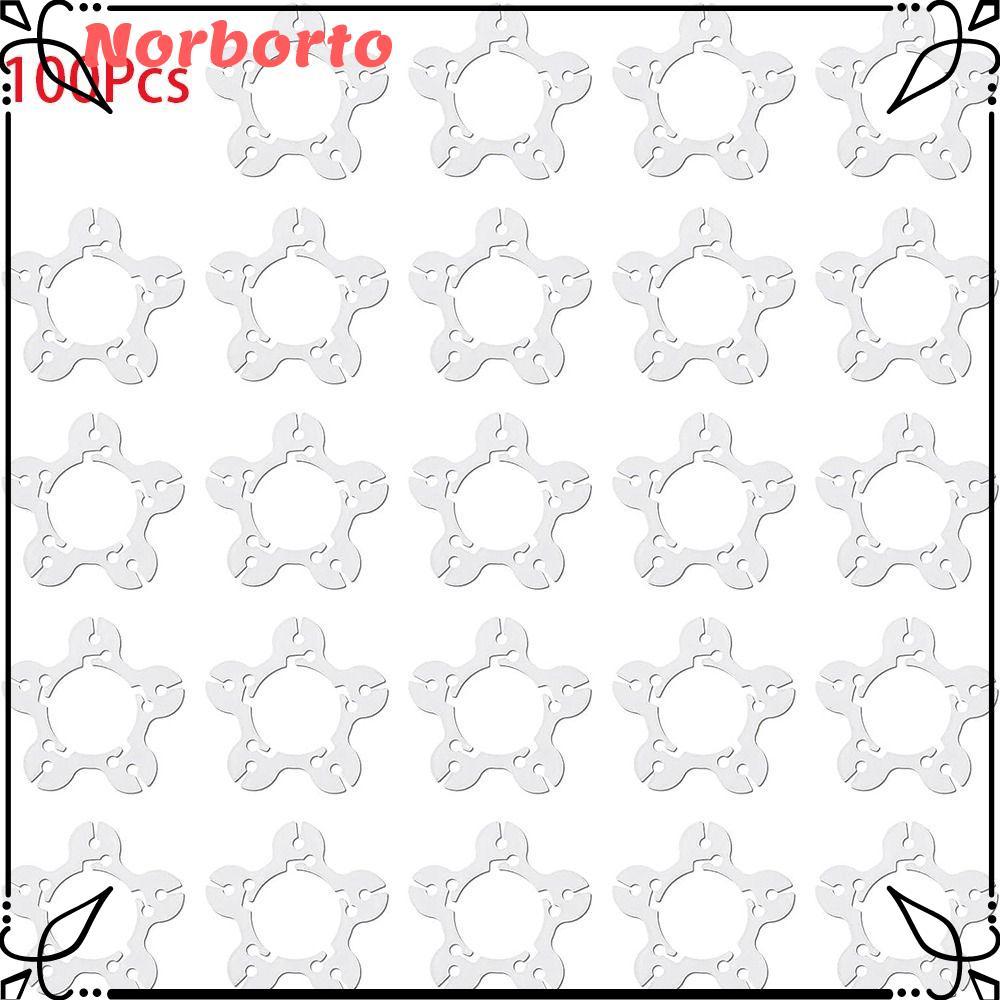 NORBORTO 100 Chiếc Bóng Vòm Giá Đỡ Khóa, Trắng Đa Năng Bóng Vòm Kẹp, Dễ Dàng Sử Dụng Hình Hoa Bóng Nhựa Kẹp Hoa Tiệc