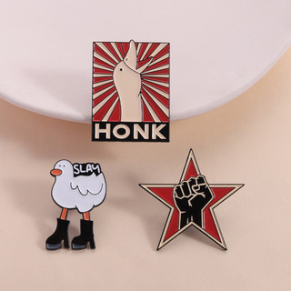 Huy Hiệu Ba Lô Hình Ngỗng Kim Loại, Phong Cách Giết Honk - Quà Tặng Vui Nhộn Cho Bạn Bè