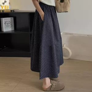 < YEI > Váy dài chấm bi dáng rộng thời trang mùa hè cho nữ mới