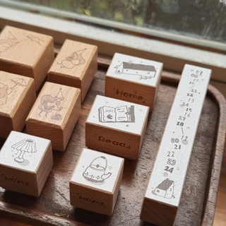Con dấu gỗ rubber stamp Autumn season Nomi
