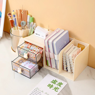 Kệ Sách Để Bàn 3 Trong 1 Chia Ngăn Lux Home, Kệ Đựng Bút Sổ Đồ Dùng Học Tập Siêu Tiện Lợi