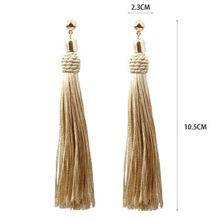Bông tai tua rua boho màu trơn, viền đẹp - Quà tặng ý nghĩa cho mẹ, vợ hoặc bạn gái