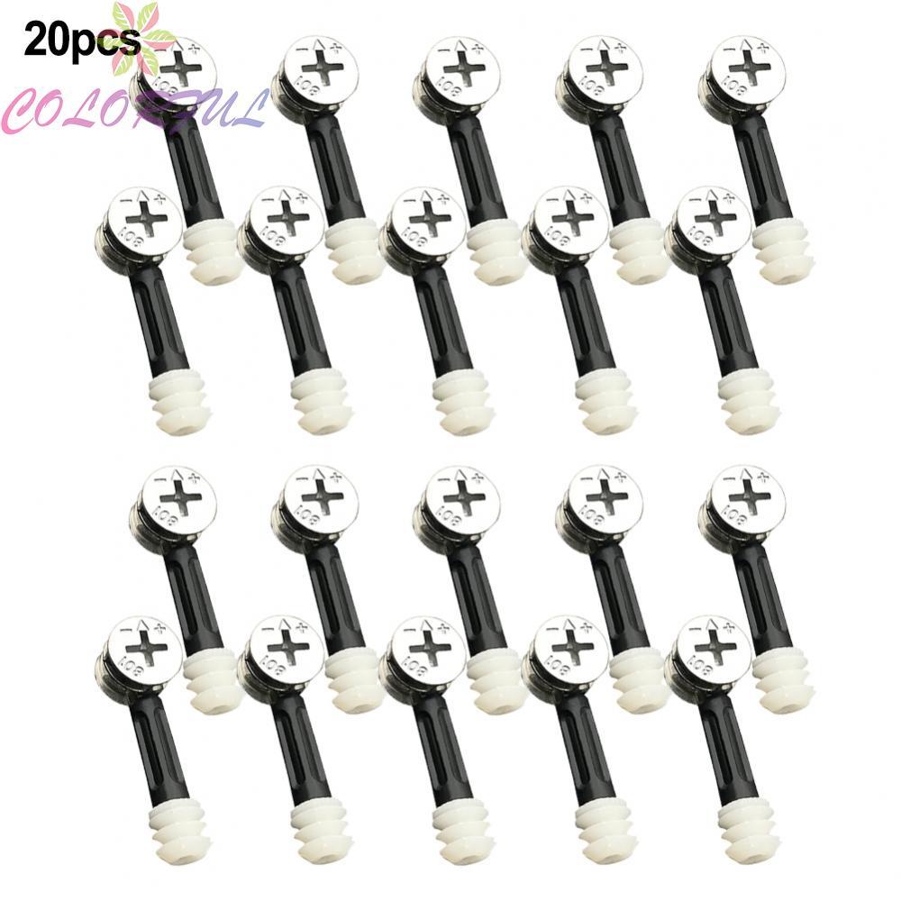 【COLORFUL】Secure your jackets with 20pc Furniture Screw Eccentric Wheel Nut Connector Bolt