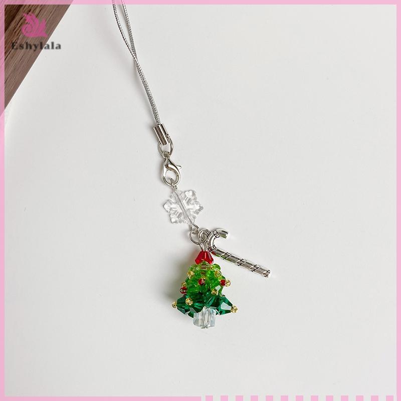 Y2K Móc khóa cây thông Noel hợp thời trang Ngôi sao dễ thương sel Móc khóa Mặt dây chuyền Ins Phong cách thẩm mỹ nữ tính Túi dây buộc điện thoại quyến rũ Quà tặng Giáng sinh [MỚI]