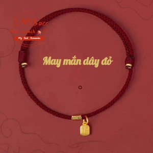 Phụ Kiện Benming Năm Xiaofu Thương Hiệu Dây Đỏ Vòng Tay Nữ Bện Tay Mỏng Dây Cặp Đôi Handmade Vòng Chân Vòng Chân