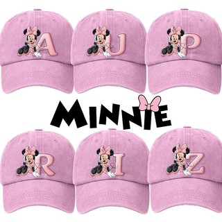 Mũ Bóng Chày Chuột Minnie Họa Tiết A-Z, Che Nắng Thoáng Khí, Dễ Giặt Sạch