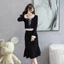 đầm tay dài công sở cao cấp tiểu thư nàng thơ suông dáng dài đầm nữ xinh đen thiết kế sang chảnh