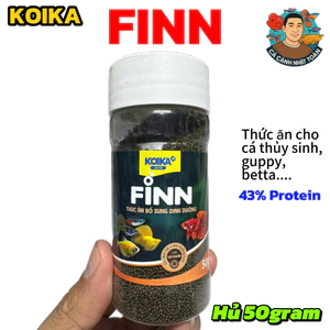 KoiKa FINN Hủ 50gram Cám Dinh Dưỡng Cho Cá Cảnh Thủy Sinh, Guppy, Beta,...(1 tỷ lợi khuẩn)