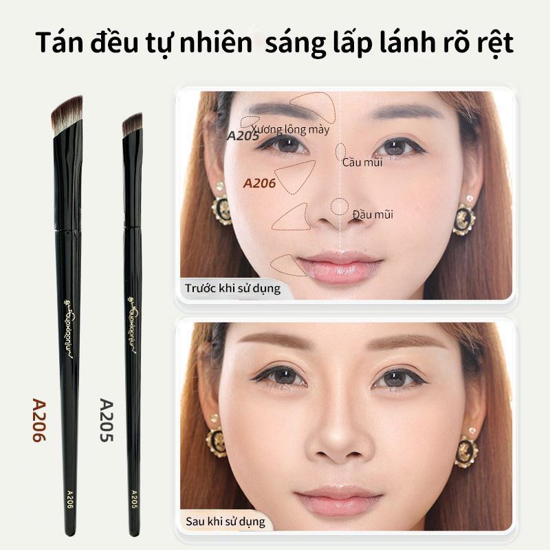Bàn chải che khuyết điểm GUOXIAONIU Guo Xiaoniu, Lông sắt nhỏ màu đen, Hiệu ứng làm sáng da, Thích hợp cho mặt trung bình và nền, Bàn chải rãnh rách, Có thể sử dụng làm Highlighter | BigBuy360 - bigbuy360.vn