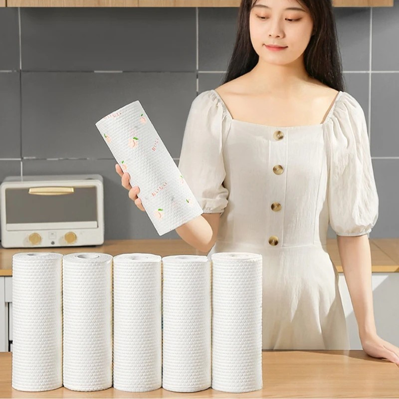 50-800 Tờ Khăn lau bát đĩa nhà bếp Khăn lau / Khăn giấy rửa chén dùng một lần