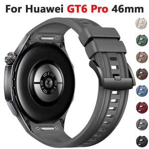 Dây đeo silicon cho Huawei GT6 Pro 46mm Báo chí thay thế trên phụ kiện dây đeo đồng hồ