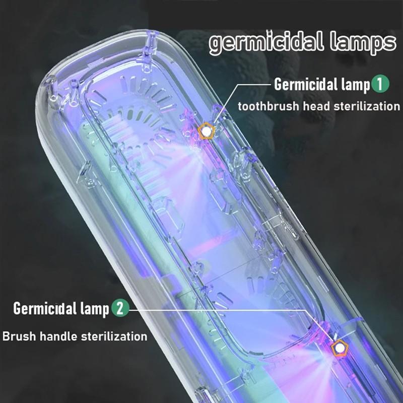 Hộp đựng bàn chải đánh răng di động Hộp UV cho chuyến đi công tác Máy sấy bàn chải đánh răng Phụ kiện phòng tắm