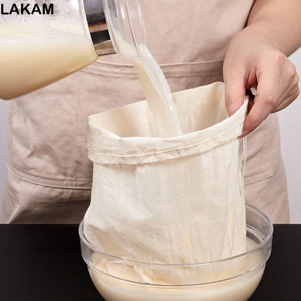 Vải Phô Mai LAKAM, Túi Pha Lạnh Túi Lọc Di Động Túi Lọc, Trà Lọc Có Thể Tái Sử Dụng Sữa Chua Cà Phê Hạt Túi Sữa