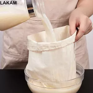 Vải Phô Mai LAKAM, Túi Pha Lạnh Túi Lọc Di Động Túi Lọc, Trà Lọc Có Thể Tái Sử Dụng Sữa Chua Cà Phê Hạt Túi Sữa