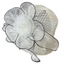 Mya Nữ Bowler Mũ Fascinator Bãi Biển Mùa Hè Organza Mũ Hoa Rộng Viền