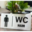 Biển chỉ dẫn vệ sinh, Biển Nhà Vệ Sinh, Toilet, biển Nội Quy vệ sinh,vệ sinh Nam/Nữ Nhôm xước
