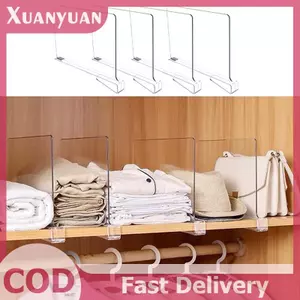 XUAN 1 / 2 / 4 Kệ Tủ Quần Áo Trong Suốt Cho Tủ Quần Áo Sắp Xếp Quần Áo Chia Tủ Tủ Sách Chia Vách Ngăn VN