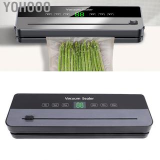 Yohooo Máy hút chân không tự động yohooo Thực phẩm với chế độ khô ẩm 6 màn hình LED của máy và túi 30 chiếc Lực hút 65KPA đến 85KPA để bảo quản (US