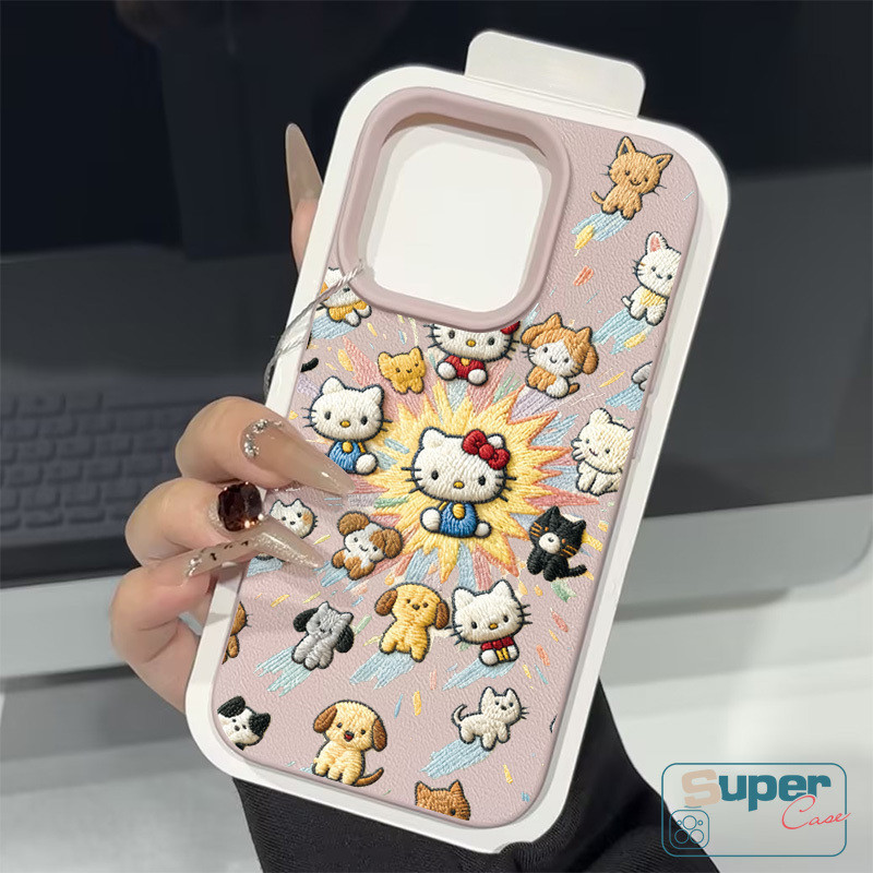 Ốp Lưng Tương Thích Cho IPhone 16 11 17 13 15 14 12 Pro Max 14 16 13 15 17 12 Pro 16 14 15 Plus XR X XS Max Thời Trang Ngọt Ngào Dễ Thương Hello Kitty Cat Puppy Bìa Mềm
