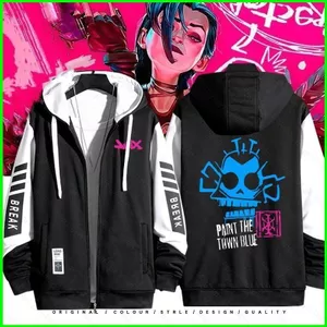 Áo Khoác Unisex Thiết Kế Arcane Jinx Từ LMHT
