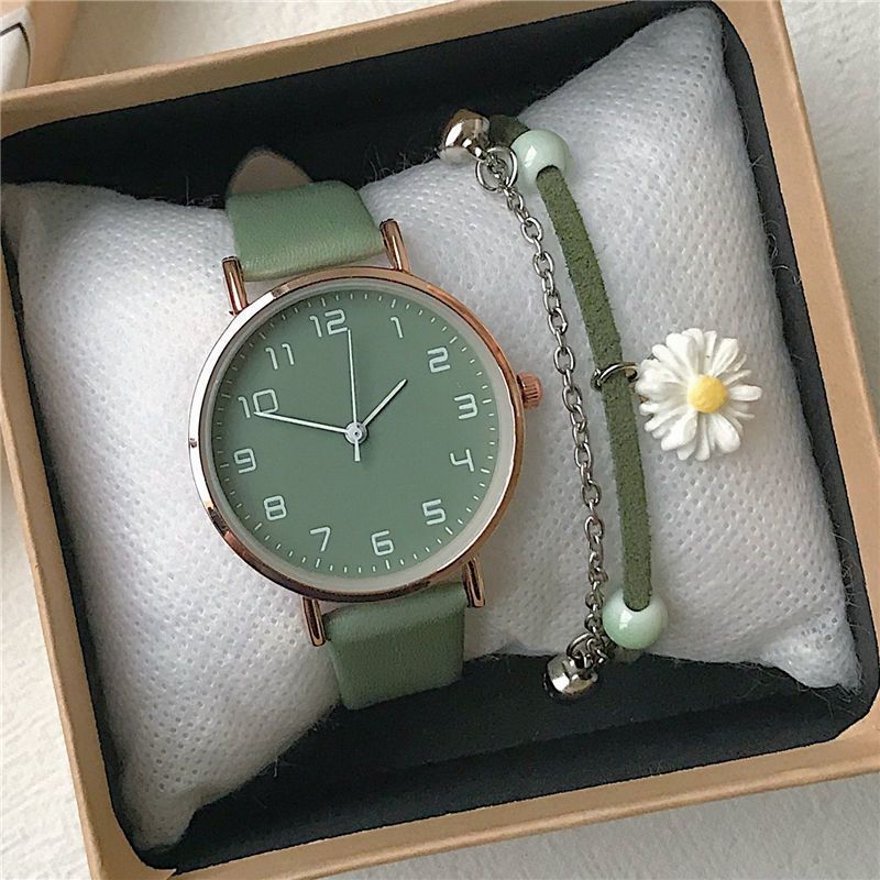 Đồng hồ nữ tối giản phong cách retro mới Bộ vòng tay đồng hồ khí chất nghệ thuật phù hợp với quà tặng của phụ nữ