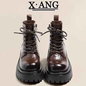 Phụ Nữ Đế Dày Tăng Cường Mùa Đông Phong Cách Mới Lông Cừu Dày Ấm Áp Giày Bốt Ngắn BLQI