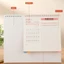 GETVOW 2026 Lịch để bàn, Lịch bàn giấy dày đứng, Phong cách đơn giản Chức năng ghi nhớ có thể gập lại Quản lý thời gian Lập kế hoạch học thuật Trang trí bàn