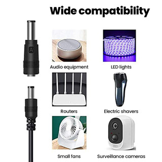 Cáp nguồn USB sang DC Elough Cáp sạc USB sang DC 5V với 5 bộ điều hợp cho bộ định tuyến Loa quạt Mini