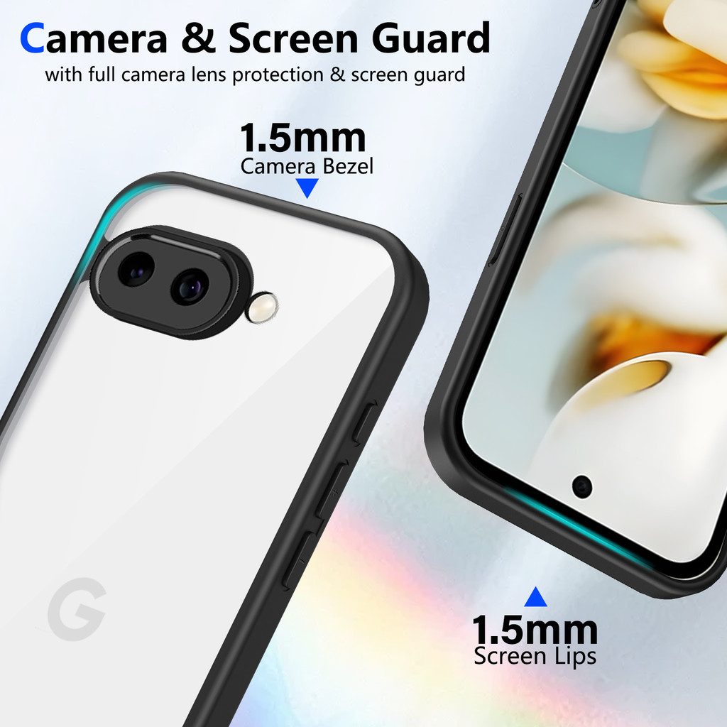 Ốp lưng Google Pixel 9A Vỏ 6,3 inch Model GXQ96 GTF7P G3Y12 Vỏ trong suốt mờ thời trang cho Vỏ điện thoại Google Pixel 9A