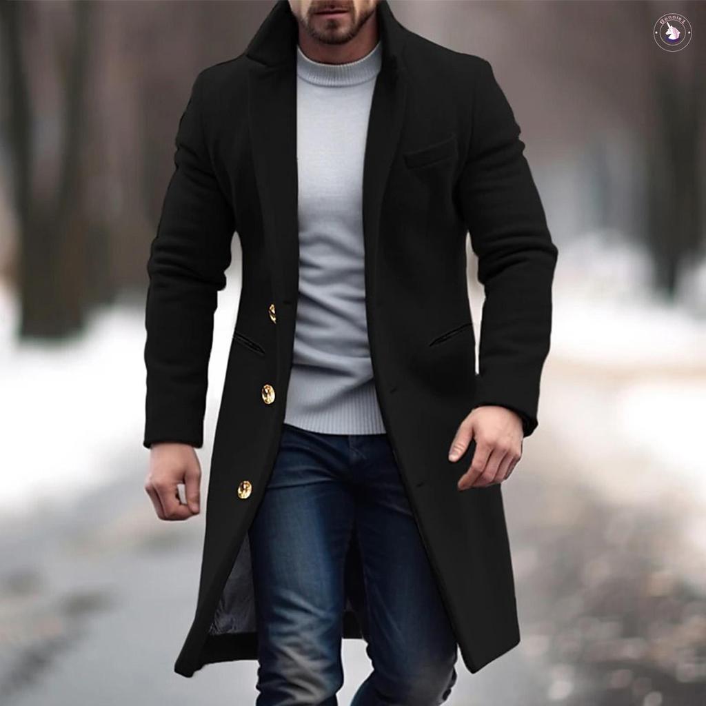 Nam Jacket Dài Lớn Mềm Mại, Lined Ấm Áp, Chống Gió - Phù Hợp Mặc Mỗi Ngày