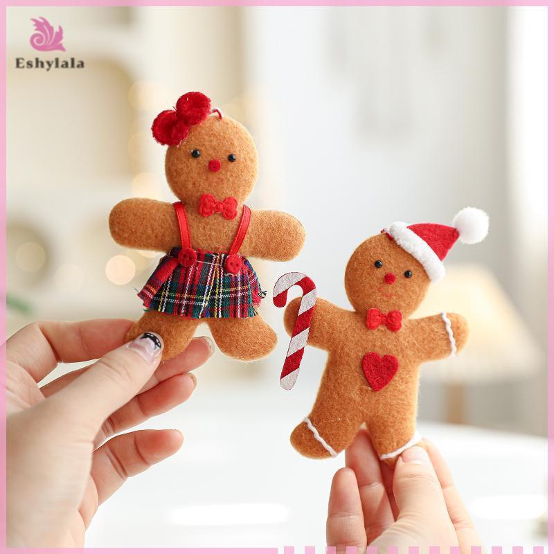 1 / 3 / 6 Chiếc Giáng Sinh Fuzzy Bánh Gừng Người Búp Bê Xmas Cây Mặt Dây Năm Mới Trẻ Em Quà Tặng Đồ Trang Trí Đồ Trang Trí Giáng Sinh Cho Gia Đình [MỚI]