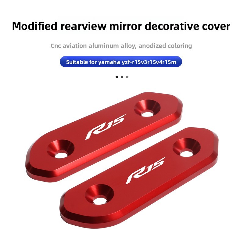Dành Cho Xe YAMAHA YZF R15 V2 V3 V4 R15M Sửa Đổi CNC Nhôm Gương Lỗ Nắp Xe Máy Trang Trí Phụ Kiện