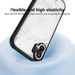 For Nothing Điện thoại Nothing Phone 1 Ốp lưng cứng trong suốt Khung silicon mềm Chống rơi Vỏ mỏng chống sốc