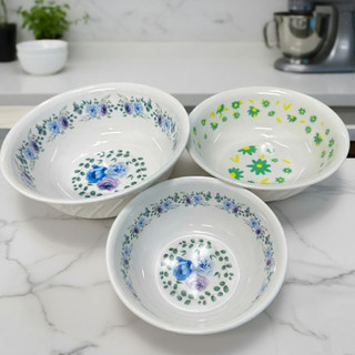 Tô nhựa melamine bông xanh loại tô sâu bát nhựa phíp dùng làm tô hủ tiếu, tô bán bún, tô ăn mì - Trường An VN