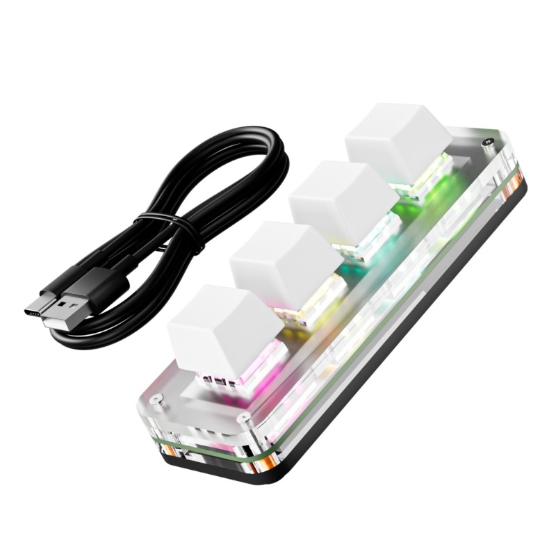 MOON 4 Nút Macro Pad Bàn phím Mini có thể lập trình để hiệu quả văn phòng Khả năng tương thích rộng rãi và thiết kế di động