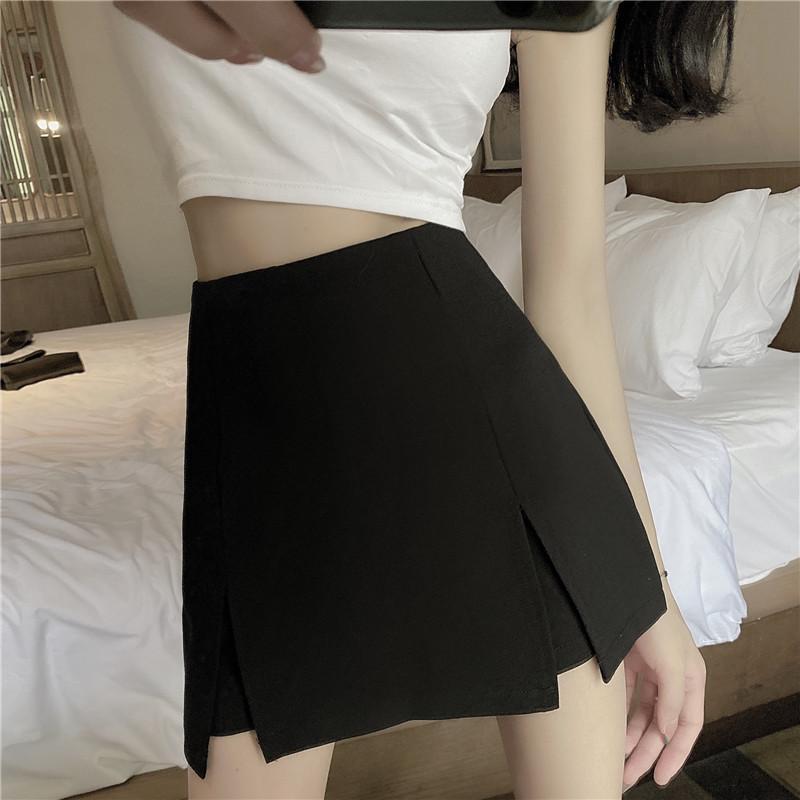 Chân Váy A Xẻ Tà Quyến Rũ Bigsize CÔ NHỎ Vải Umi Co Giãn Tôn Dáng Dễ Phối Đồ CVX