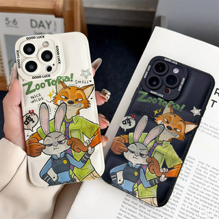 Ốp điện thoại Animation Zoo Topia cho iPhone 17 / 17Air / 16E / 15 Plus / 14 / 13 / 12 / 11 / Pro Max. Chống sốc rơi. Hộp đựng túi khí kiểu áo khoác silicon lỏng che phủ toàn diện