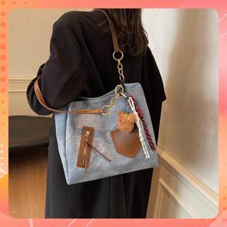 Túi tote nữ túi thời trang kẹp nách đeo vai hoạ tiết vá phong cách cá tính vừa A4 Liistore K259