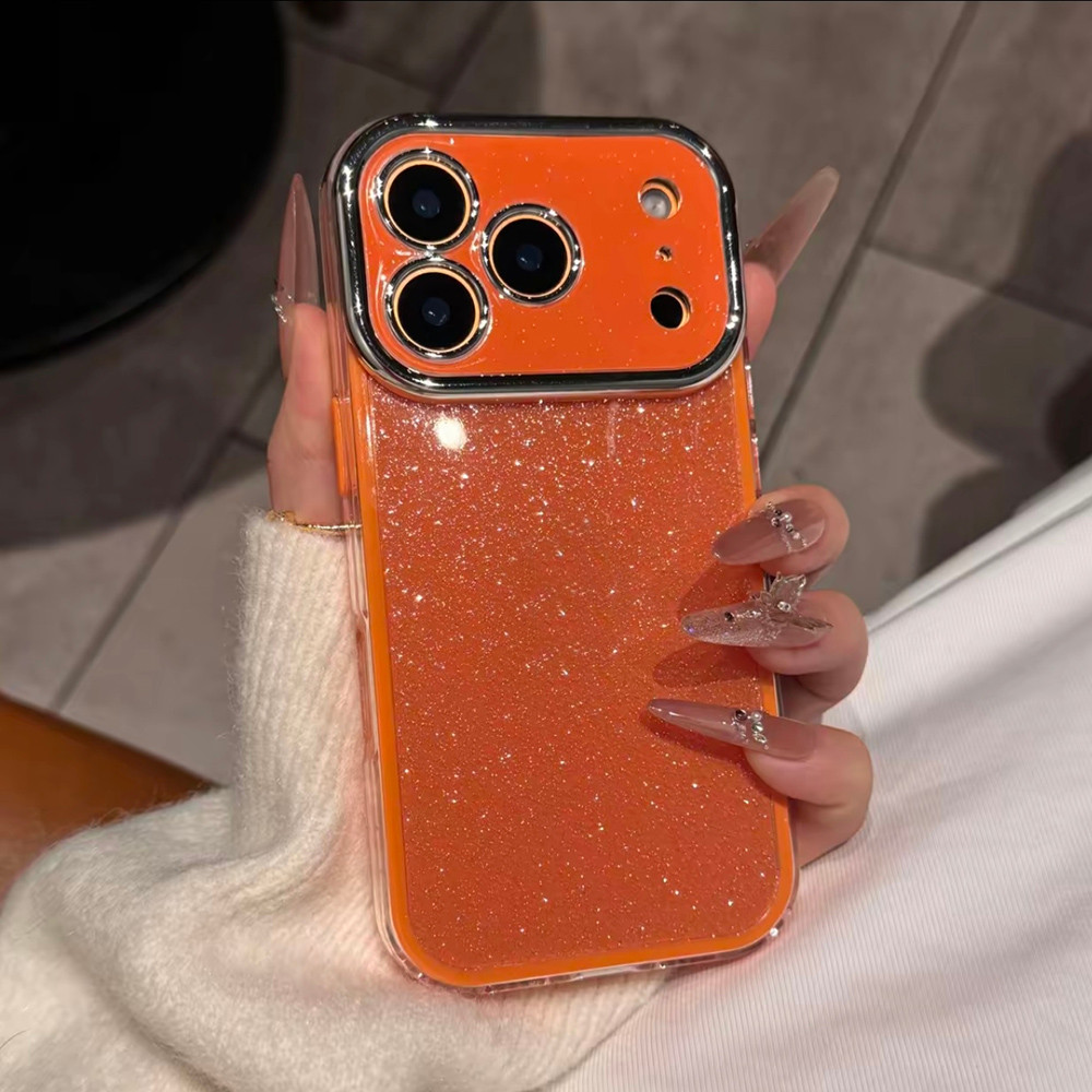 Ốp điện thoại Acrylic mạ long lanh 2 ni 1 cho iPhone 17 Pro Max 17 Air 16 Plus 15 14 13 12 11 Vỏ bảo vệ chống sốc