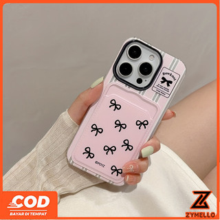 Thích hợp cho Realme Note 60 Note 50 Note 70 Realme C61 Realme C53 C71 Hộp đựng thẻ nơ đen tối giản màu hồng Vỏ điện thoại TPU chống sốc
