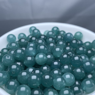 ((20 Chiếc) Ngọc Lục Bảo 8mm Màu Nước, Hạt Tròn để Tự Làm Vòng Tay)