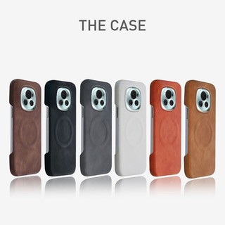 Sang Trọng Cảm Giác Da Từ Tính Dành Cho Honor Magic 6 Pro MAGIC6 Ốp Lưng Điện Thoại Kinh Doanh Da Lộn Da Cừu Da Mờ Bao