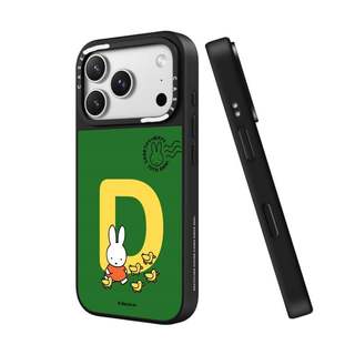 CASECASE X Miffy Custom Initial-D Case Miff Black & Sliver Mirror Vỏ iPhone hút từ tính cho iPhone 17 Air 16 15 14 13 12 Pro Max Plus Ốp lưng cứng có hộp khắc logo