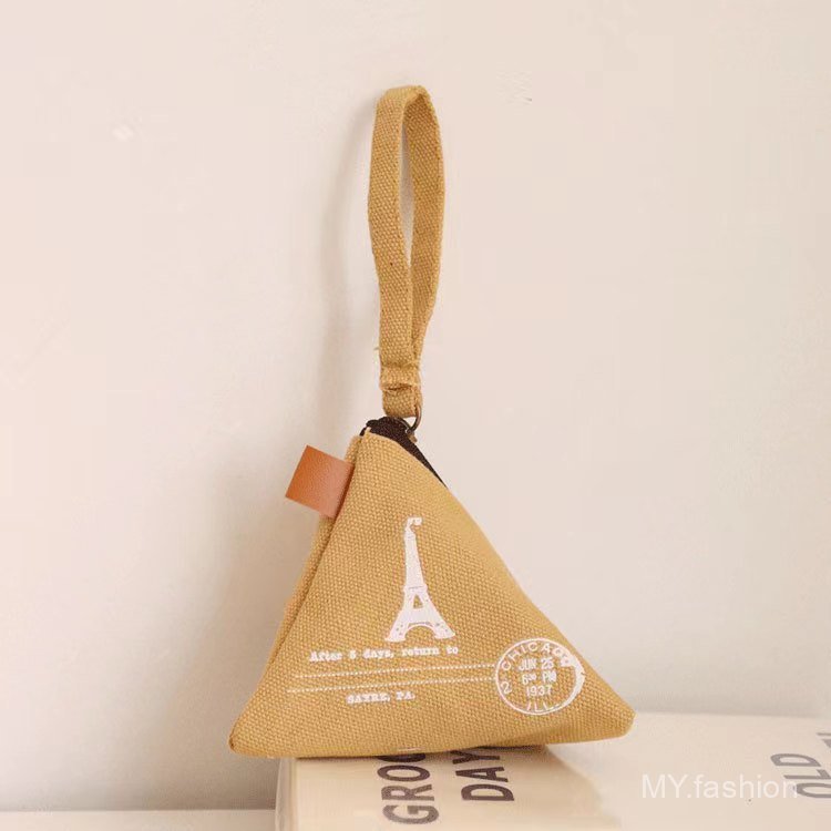 Tháp Eiffel Sáng tạo độc đáo Retro Zongzi Ví đựng tiền xu, Túi vải Mini dễ thương Túi đựng tiền xu Túi đựng chìa khóa