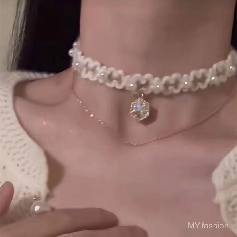 Chocker vòng cổ nữ màu nâu mèo con kiểu Nhật Bản dễ thương, phù hợp thu đông và áo len