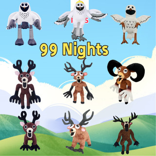 PLUS 99 Đêm Trong Rừng Đồ Chơi Sang Trọng Búp Bê Cú Mới Cho Bé Trai Cú Đáng Sợ Nai Sừng Tấm Đồ Chơi Cotton Kawaii Gấu Bông Búp Bê Trẻ Em Cho Bé Gái