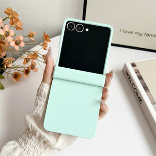 Ốp điện thoại mờ màu kẹo Dopamine cho Samsung Galaxy Z Flip 7 7FE 6 5 Flip 4 3 5G Bản lề bảo vệ mặt sau cứng