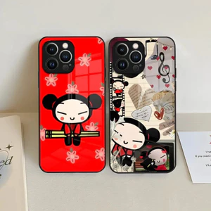 BL-1 Thời Trang Hoạt Hình Dễ Thương Pucca Ốp Điện Thoại Kính Cường Lực Cho IPhone 17, 13 12 XSPlus Mini X XR 8 7 6s SE2020 Cover 0809