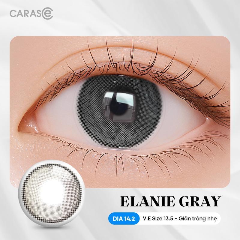 [1 chiếc] Kính áp tròng khoá ẩm 1 Ngày Màu Xám Tro Ánh Xanh CARASE, Lens cận ELANIE GRAY